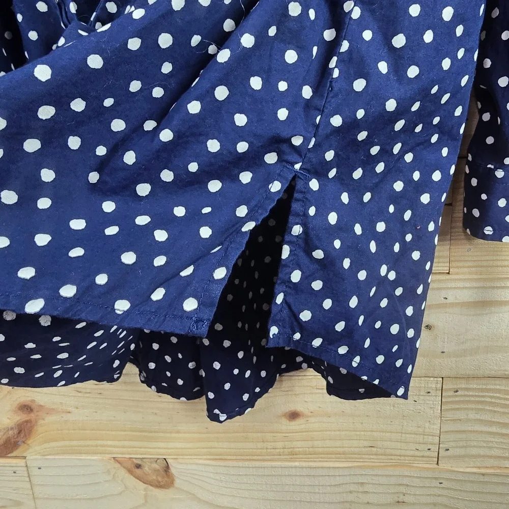 Old Navy Polka Dot Maternity Tunic Women Large Navy Blue‎ Classic Preppy Core - Picture 7 of 11